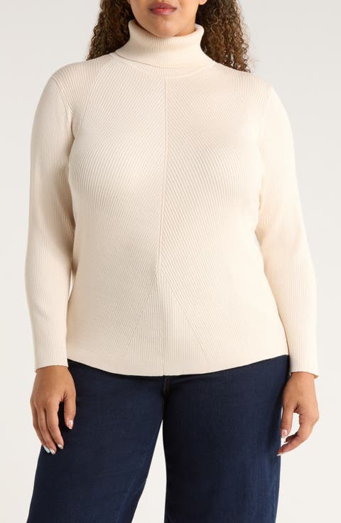 Rib Turtleneck Sweater (Plus)