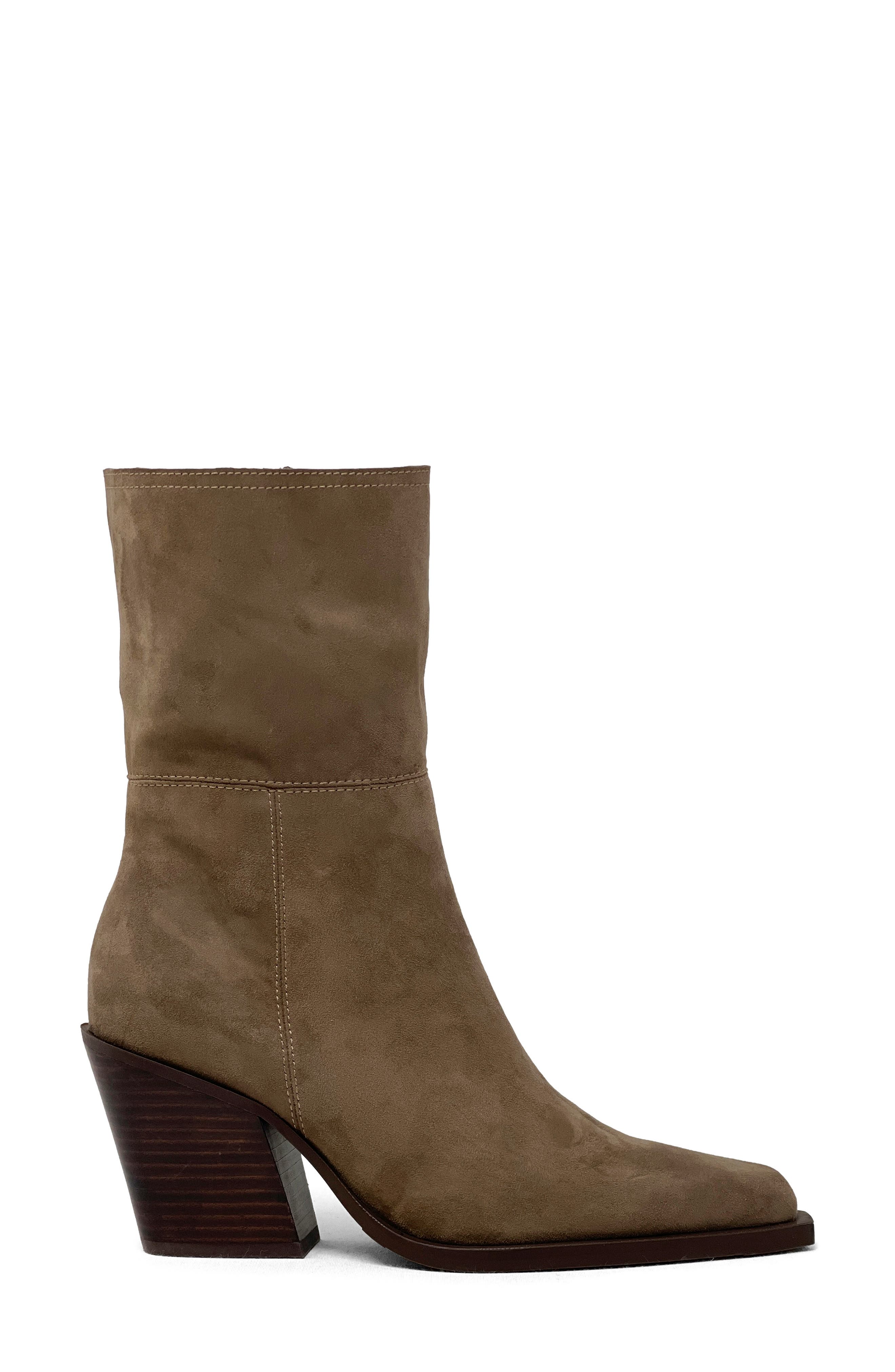 Venice Block Heel Bootie, Alternate, color, TAUPE SUEDE