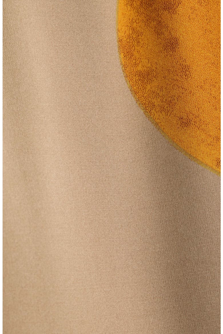 Curly Print Drawstring Shorts, Alternate, color, TAN