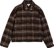 BP. Brushed Plaid Flannel Shirt Jacket
