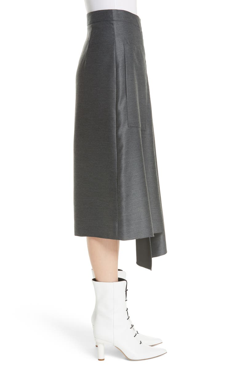 Tibi Asymmetrical Drape Skirt, Alternate, color,