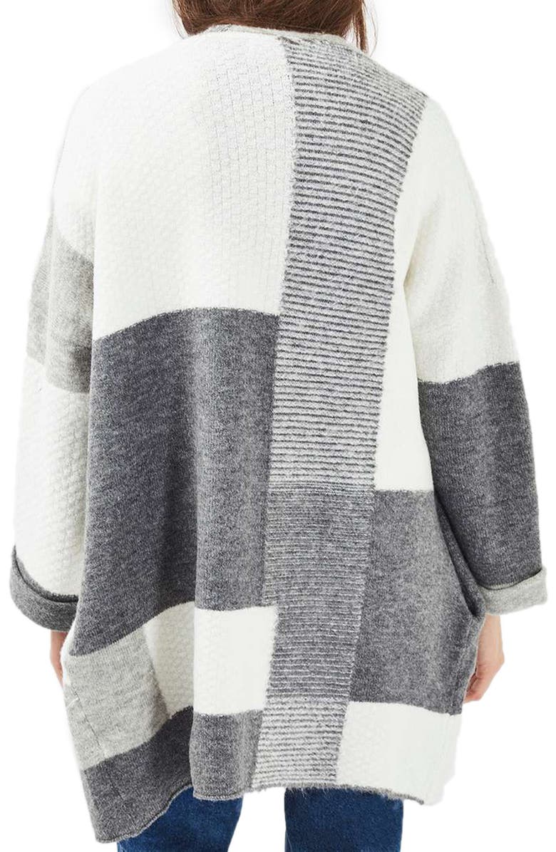 Topshop Patchwork Cardigan, Alternate, color, 