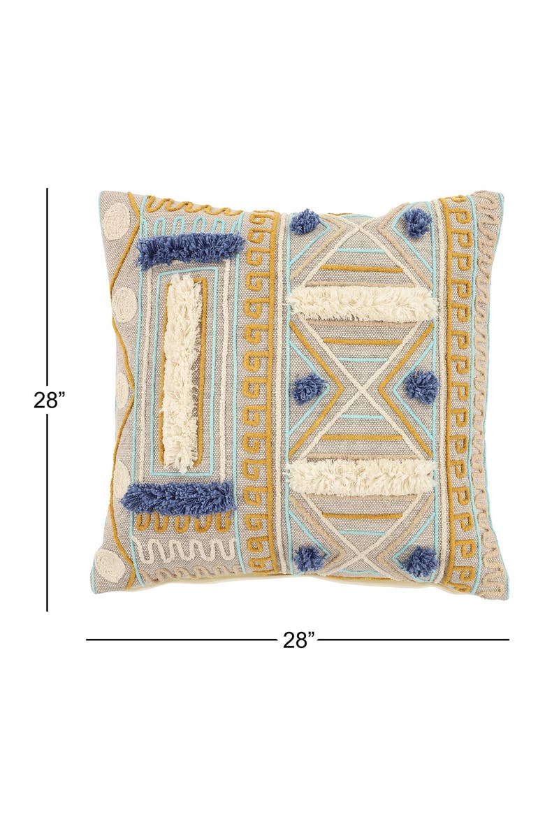 UMA Boho Pattern Square Throw Pillow - Multi - 28" x 7" x 28", Alternate, color,