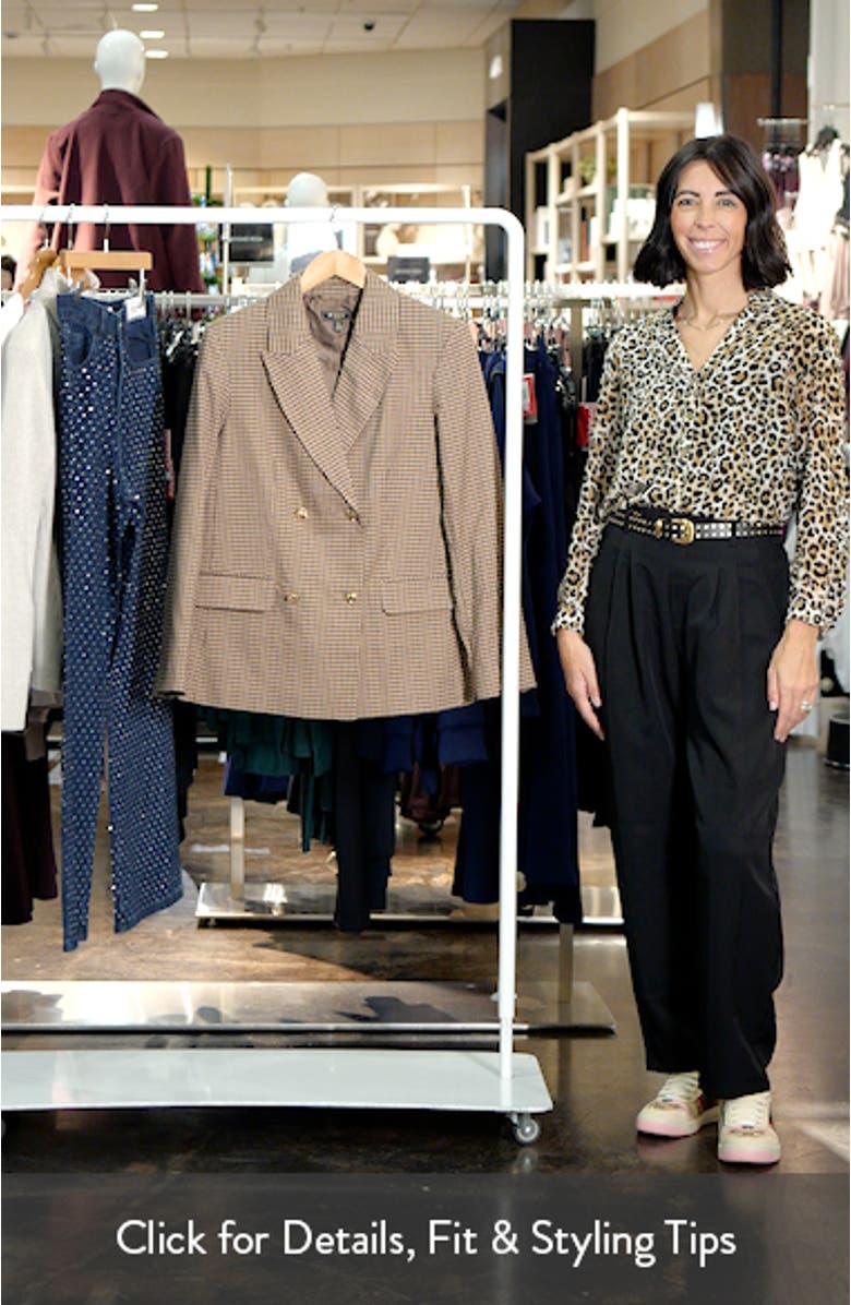 Check Double Breasted Blazer, sales video thumbnail