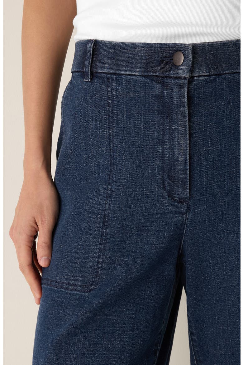 Arched Ankle Wide Leg Jeans, Alternate, color, DEEP INDIGO