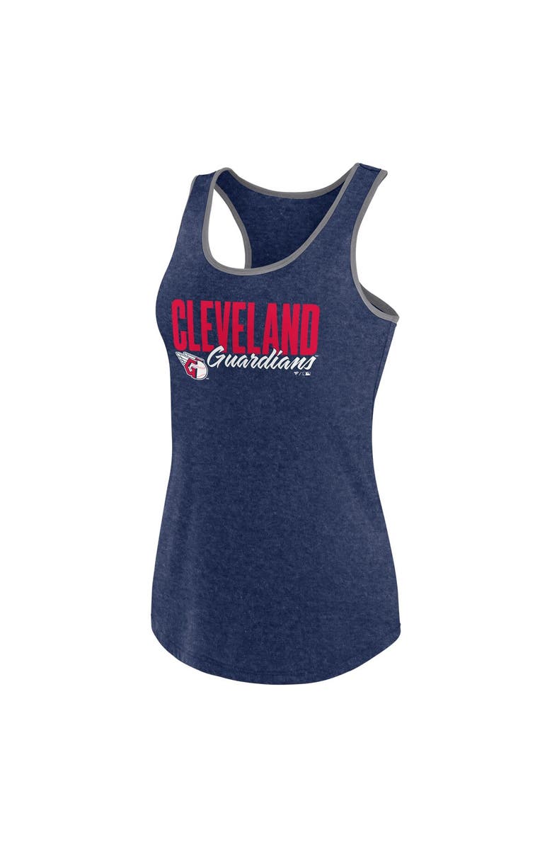PROFILE Women's Profile Navy Cleveland Guardians Plus Size Racerback Tank Top, Alternate, color, 