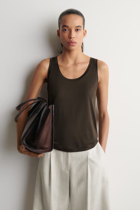 Scoop-neck Silk-jersey Tank Top