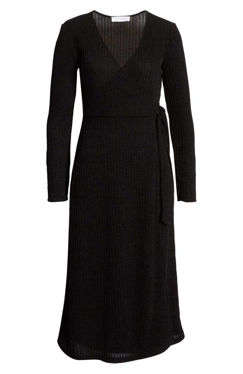 All in Favor Wrap Front Midi Dress, Alternate, color, 