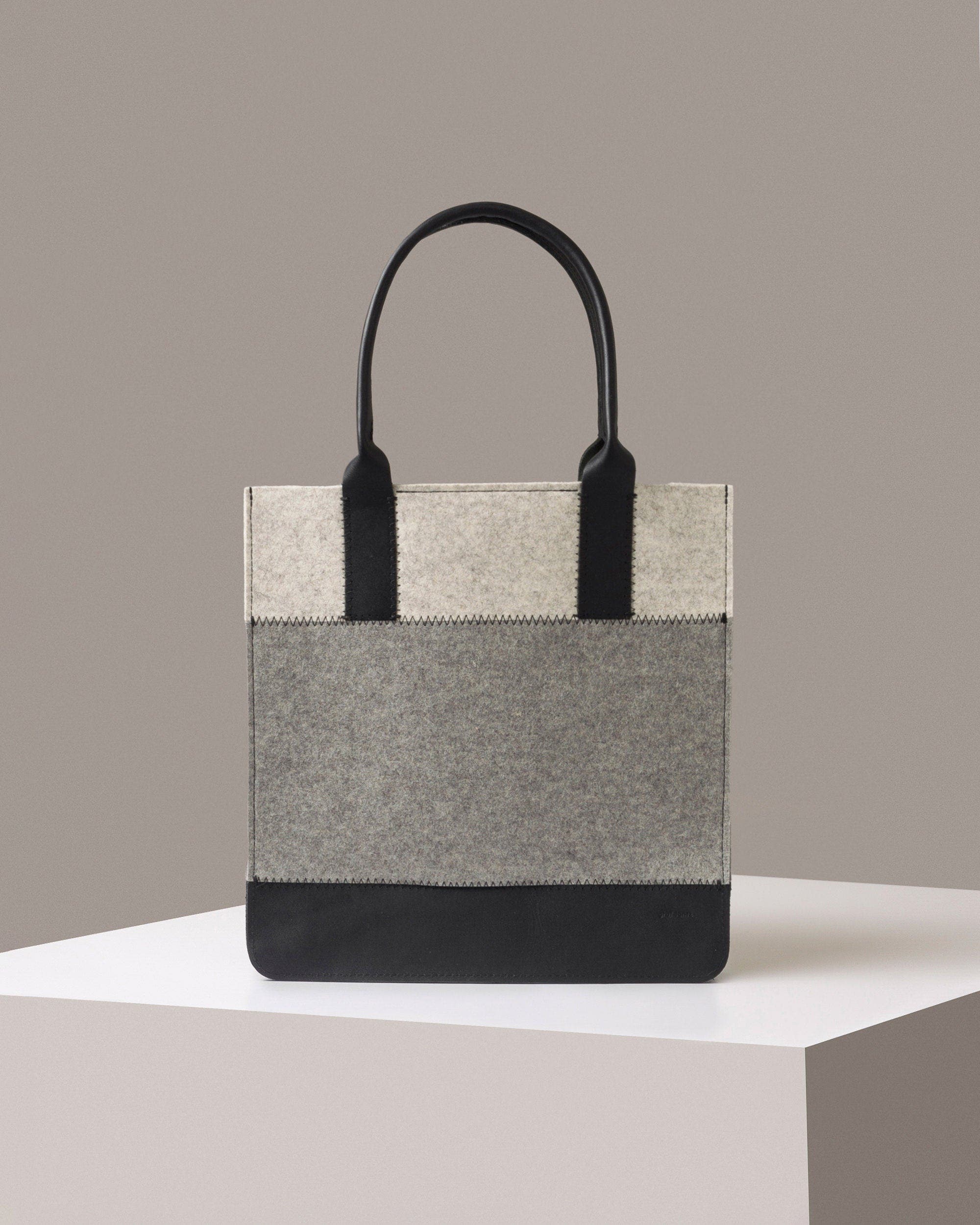 Graf Lantz Jaunt Merino Wool Tote, Alternate, color, Granite  / Black