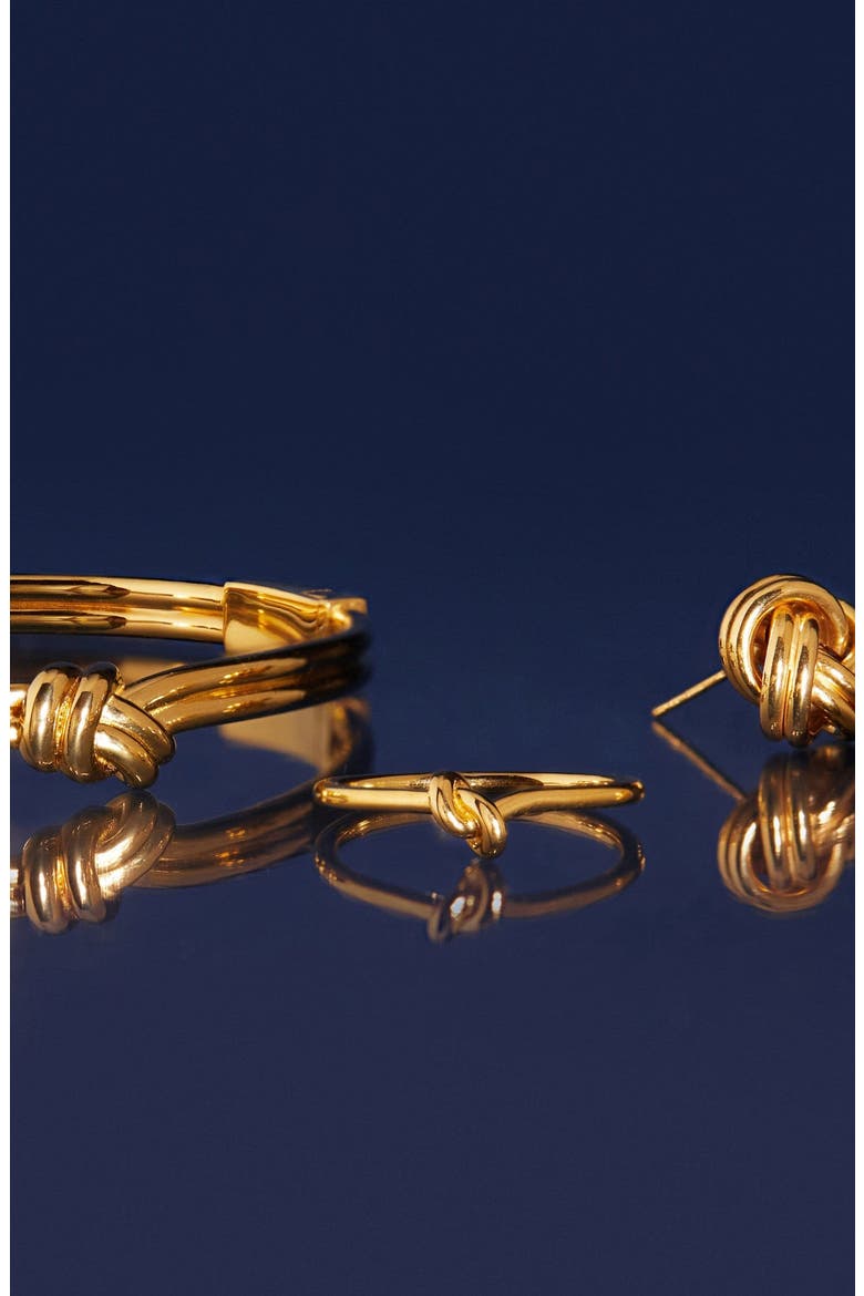 Gold Knot Ring, Alternate, color, White