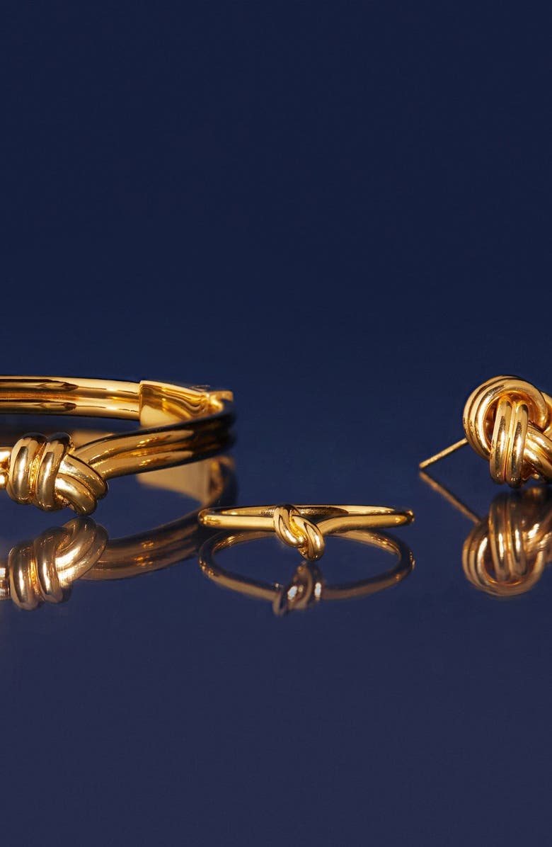 Aurate New York Gold Knot Ring, Alternate, color, White