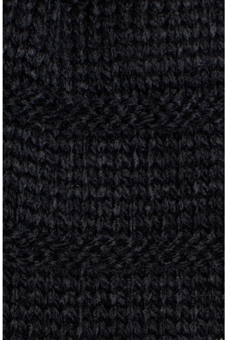 Chunky Cape Scarf, Alternate, color, BLACK