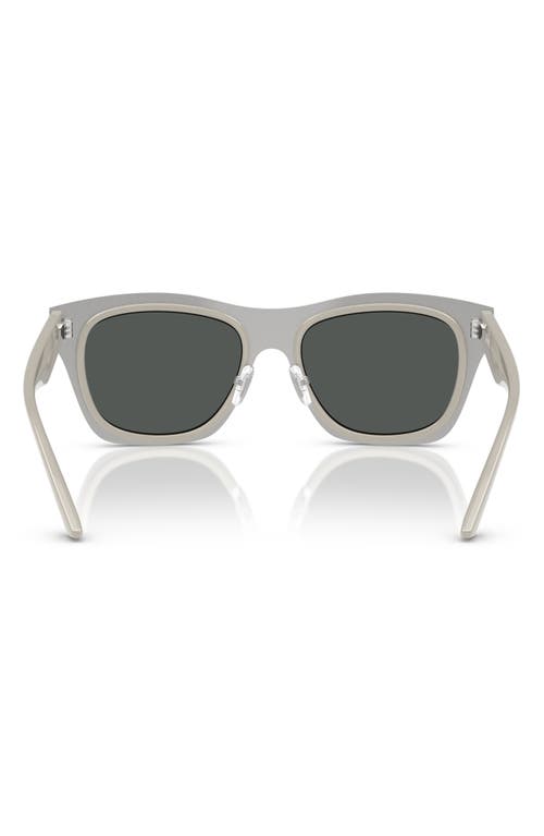 Versace 53mm Rectangular Sunglasses In Light Grey