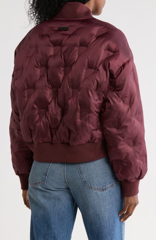 Hudson Jeans Embossed Quilted Bomber Jacket In Red