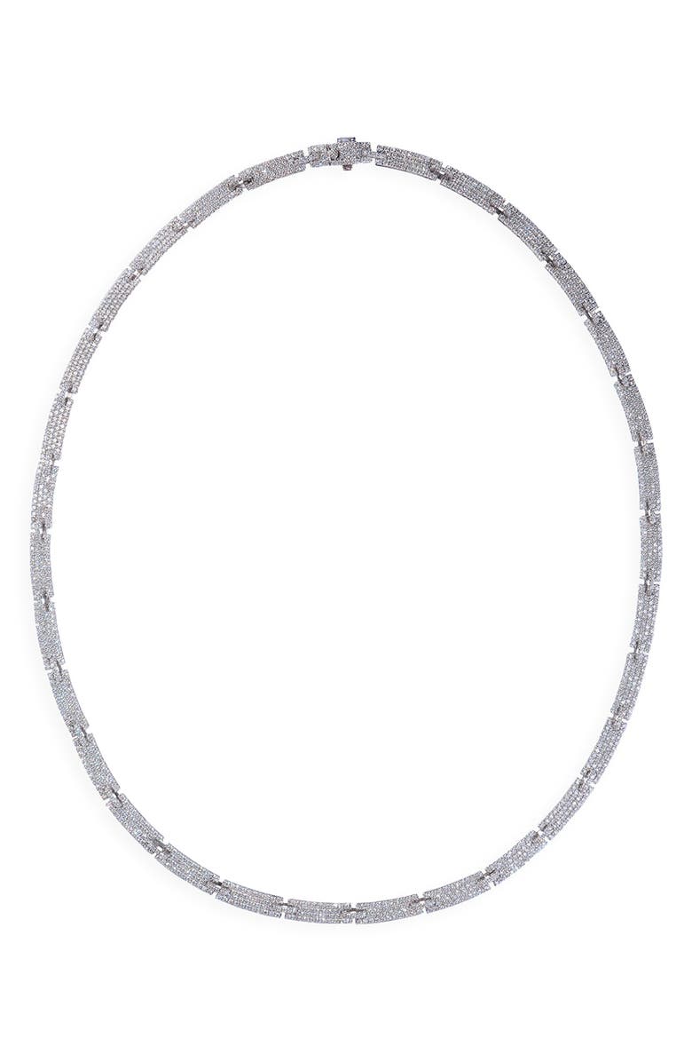 LANA 14K Gold Diamond Tag Necklace, Main, color, White Gold