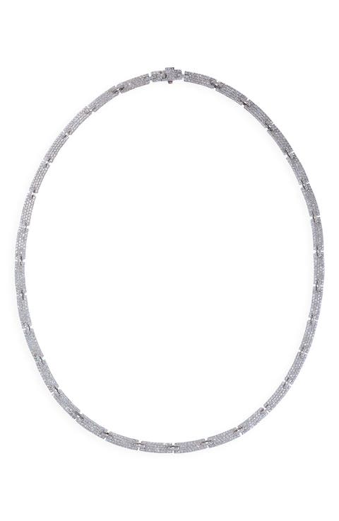 14K Gold Diamond Tag Necklace