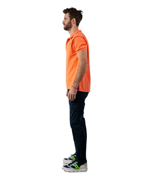 Woodpecker Pima Cotton Polo Shirt In Orange