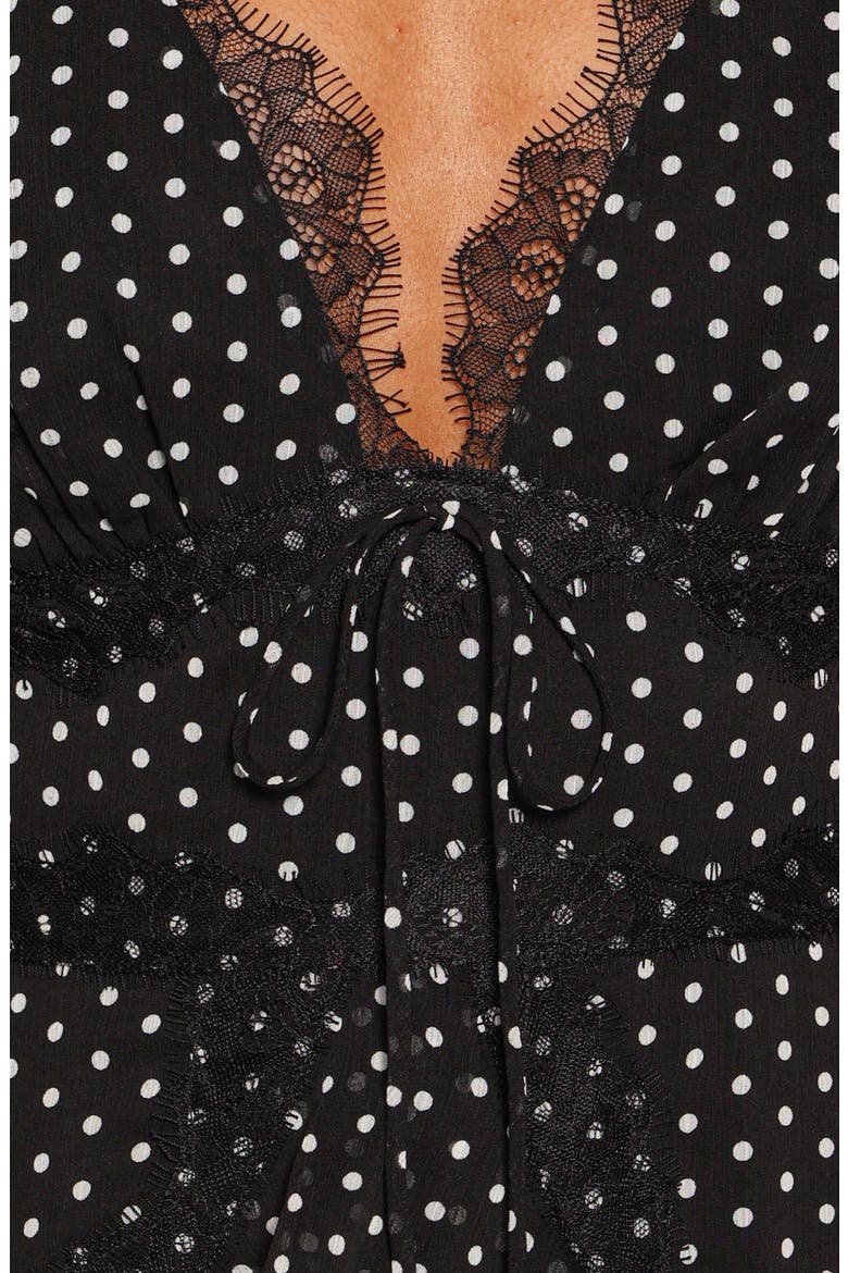 Saint Polka Dot Minidress, Alternate, color, BLACK POLKA DOT