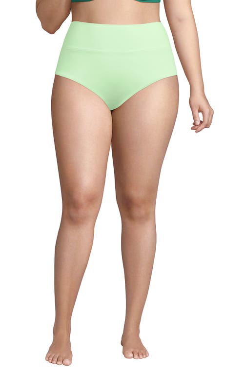 LANDS' END LANDS' END CHLORINE RESISTANT PINCHLESS HIGH WAISTED BIKINI BOTTOMS
