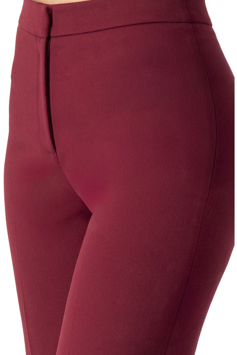 Flared Solid Pants, Alternate, color, Wine