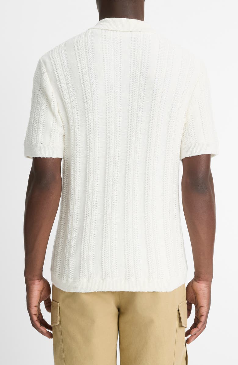 Vince Cabana Knit Button-Up Shirt, Alternate, color, Natural