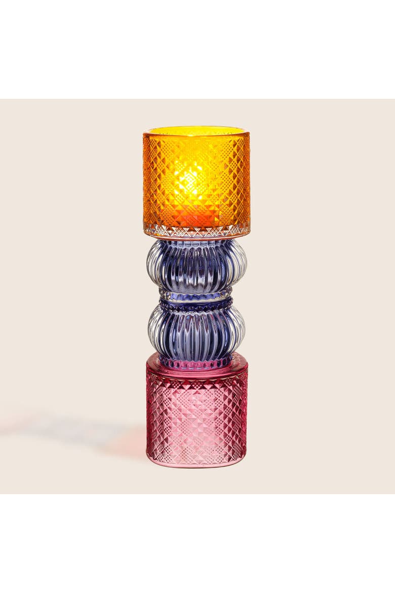 Glass Decorative Object 2 Pcs Set, Alternate, color, Yellow