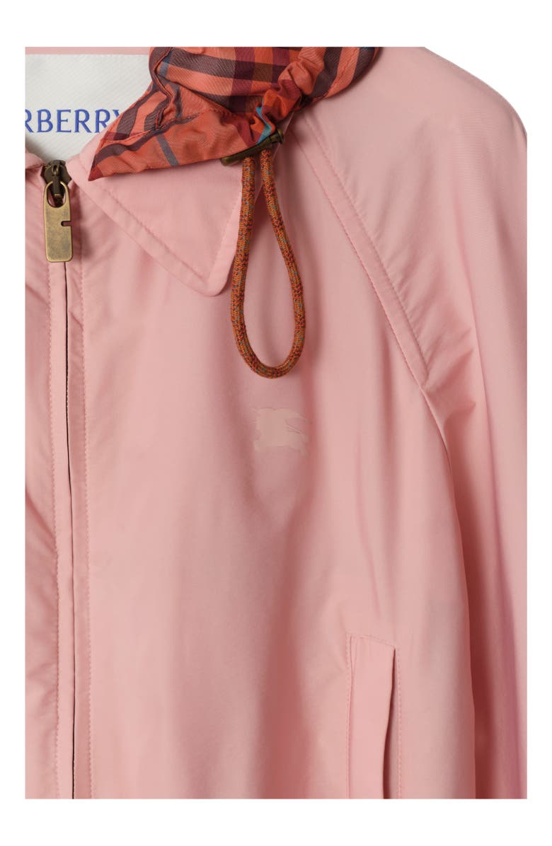 Burberry Cropped Newcott Hooded Jacket, Alternate, color, Begonia Pink