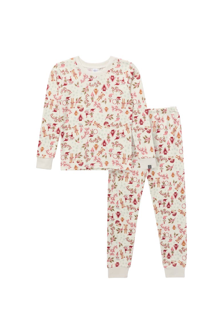Hacci Sung Fit Footless Pajama Set, Main, color, Winter Joy