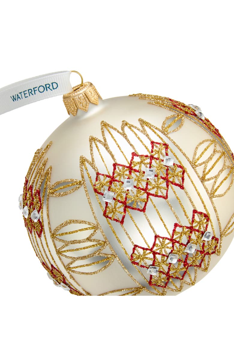 Waterford Holiday Heirlooms Dungarvan Glass Ornament, Alternate, color, Multi Ivory