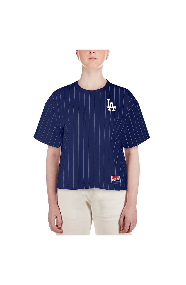 New Era Women's New Era Royal Los Angeles Dodgers Boxy Pinstripe T-Shirt, Alternate, color, 