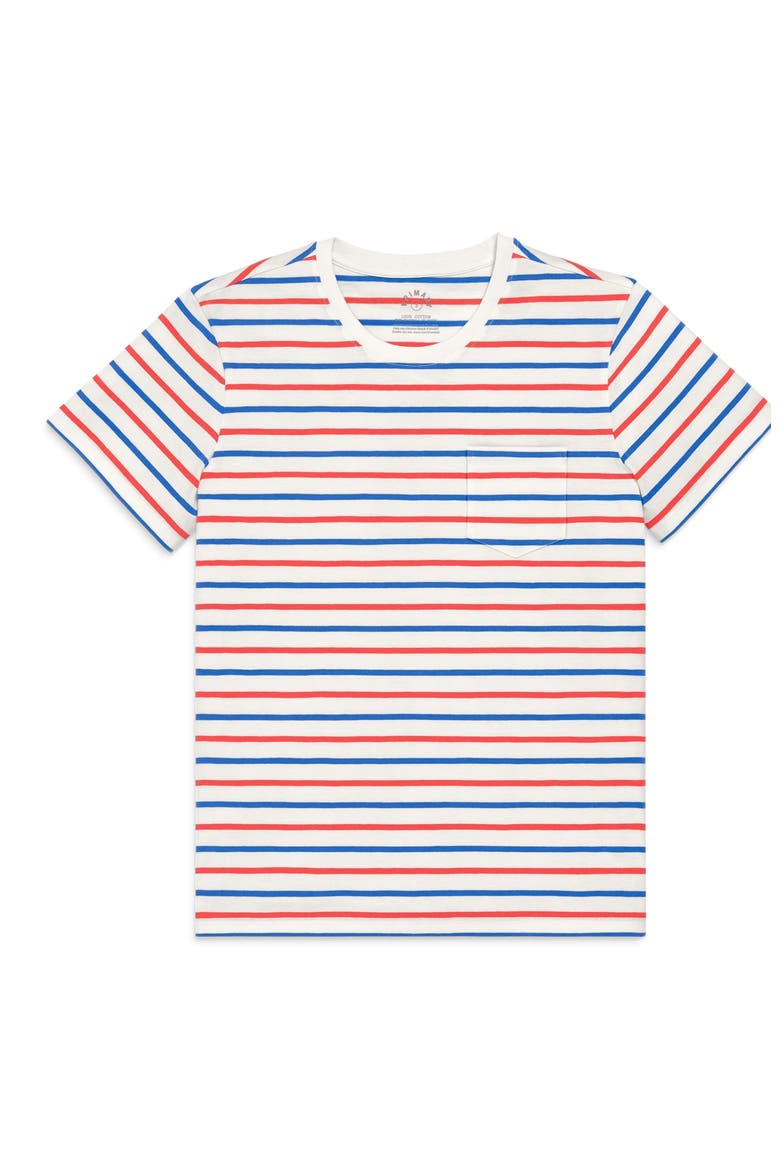 Unisex Fit Stripe Easy Tee In Blueberry, Alternate, color, Blueberry Strawberry Stripe