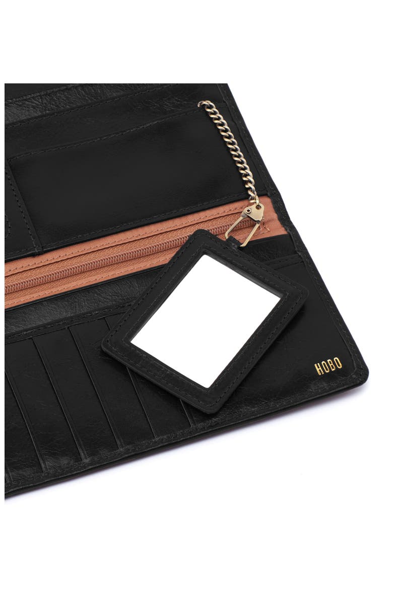 Rachel Leather Frame Wallet, Alternate, color, BLACK