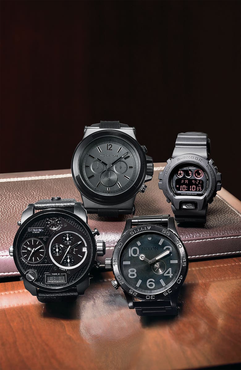 DIESEL<sup>®</sup> 'Mr. Daddy' Leather Strap Watch, 58mm, Alternate, color, 