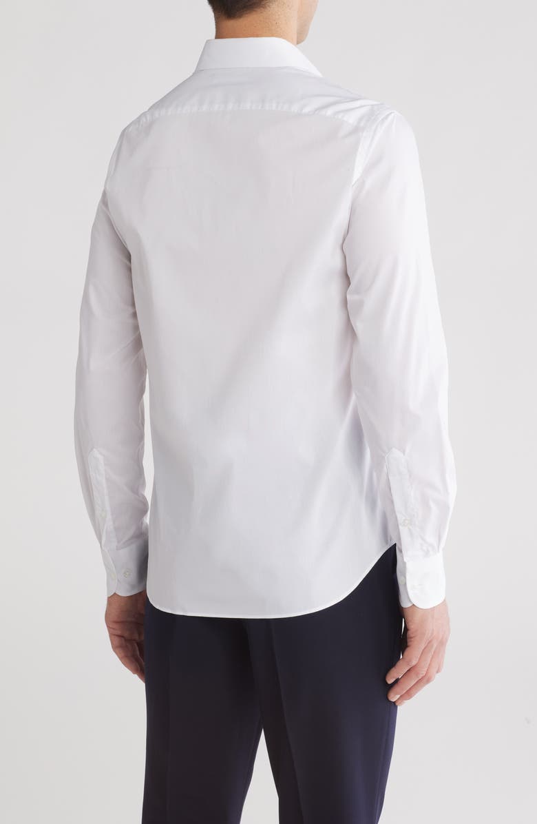 Tommy Hilfiger All Season Slim Fit Stretch Dress Shirt, Alternate, color, White Pinpoint Dobby