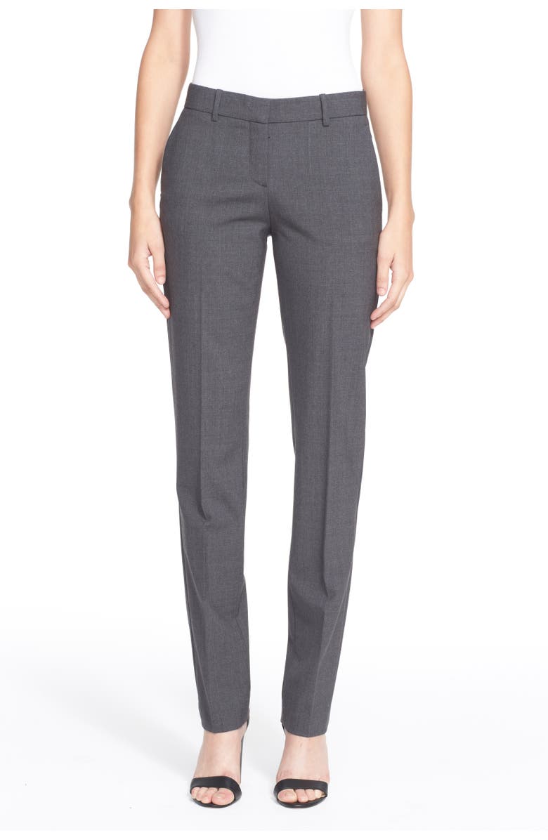 Theory 'Super Slim Edition' Stretch Wool Pants, Alternate, color, Charcoal