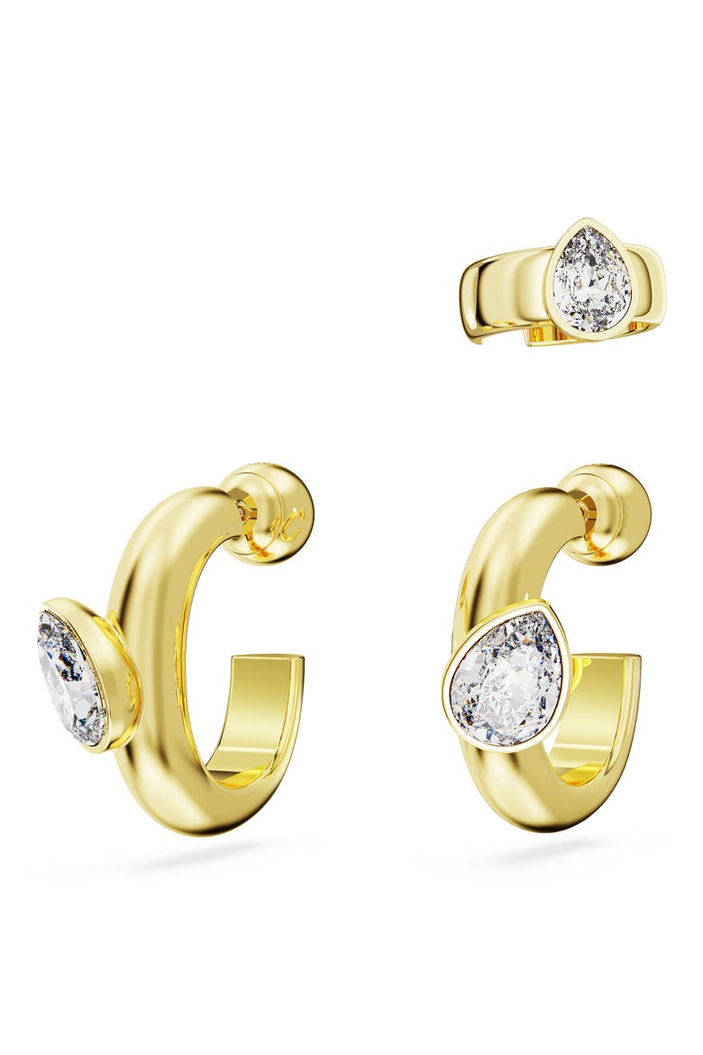 Dextera Hoops & Cuff Earring Set, Alternate, color, GOLD