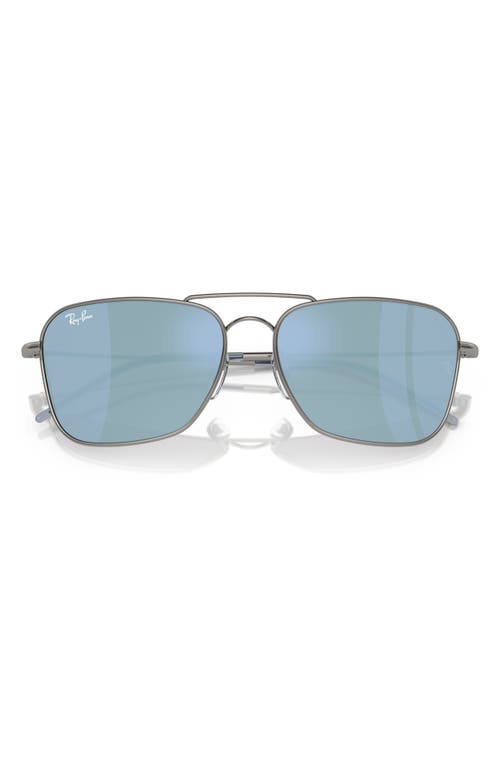 Ray Ban Ray-ban 61mm Polarized Square Sunglasses In Gunmetal