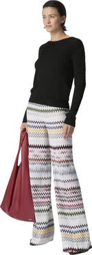 Missoni Wide Zigzag Viscose And Cotton Trousers