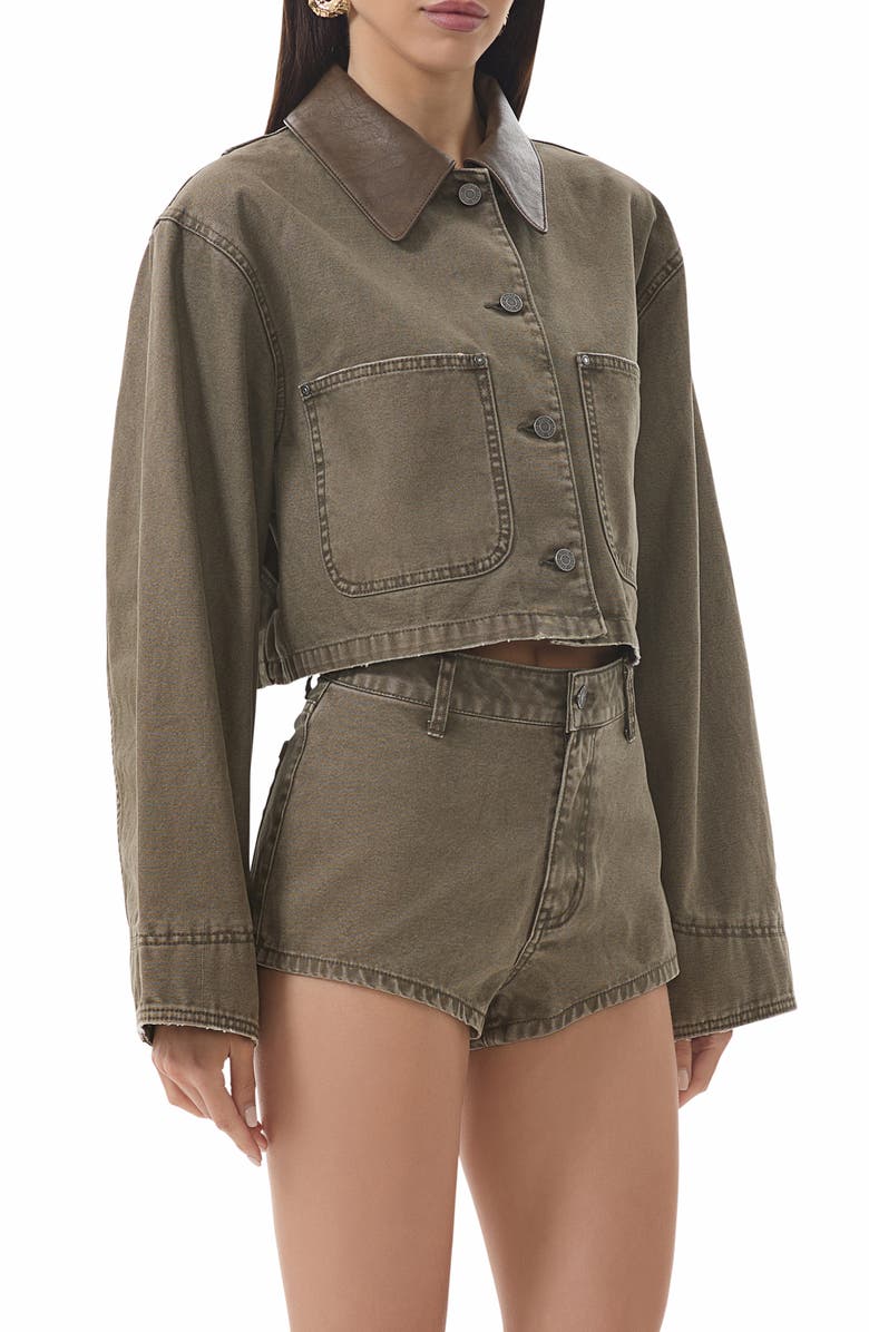 AFRM Wrenley Crop Denim Jacket, Alternate, color, 