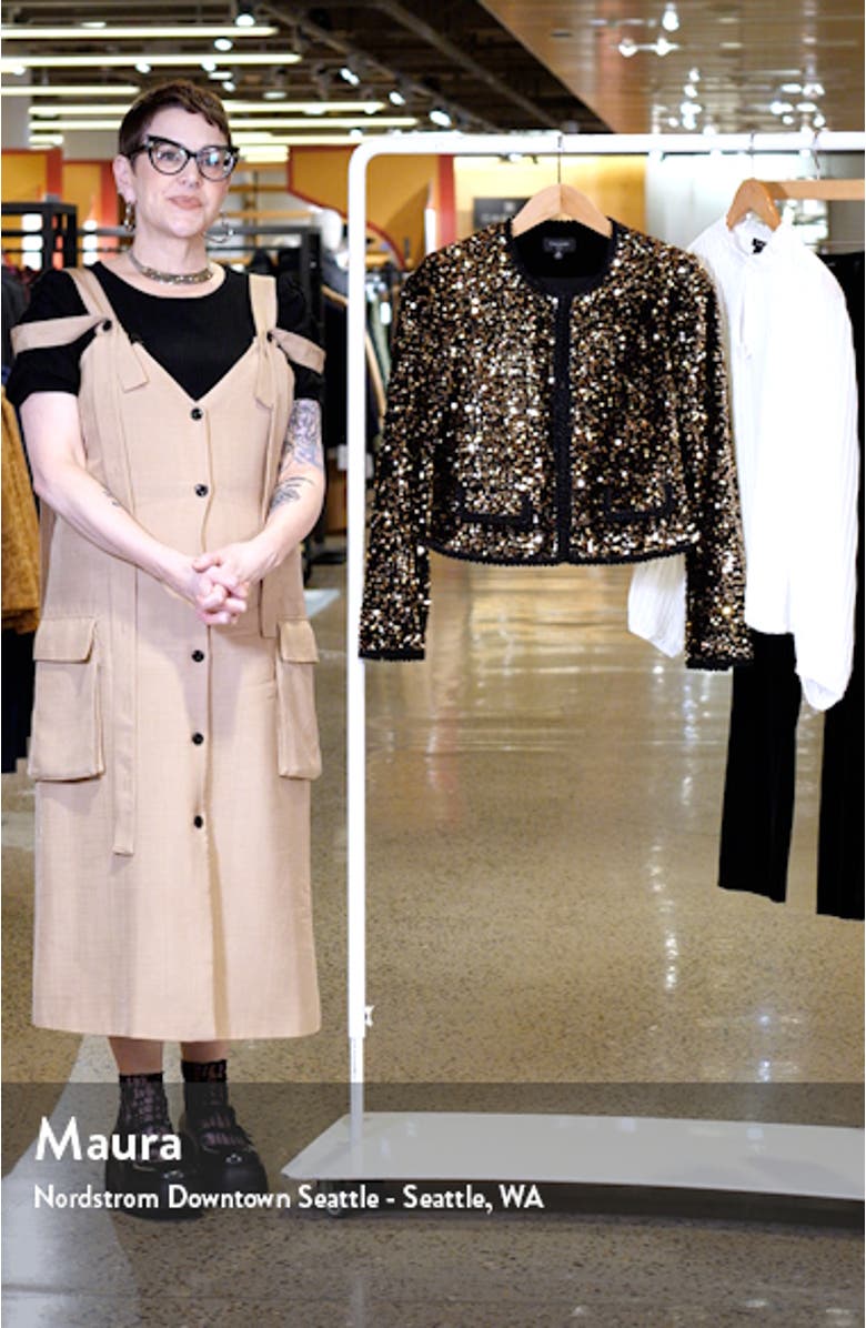 Sequin Open Front Jacket, sales video thumbnail