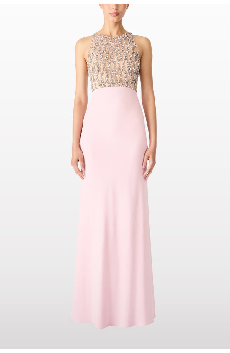 Jenny Packham Dewdrop Crystal-Bodice Gown, Alternate, color, Pink Zinnia