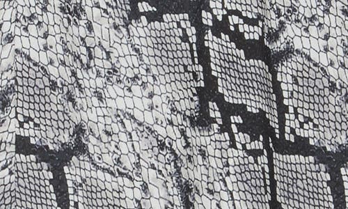 Theory Snakeskin Print Silk Slip Skirt In Grey Multi