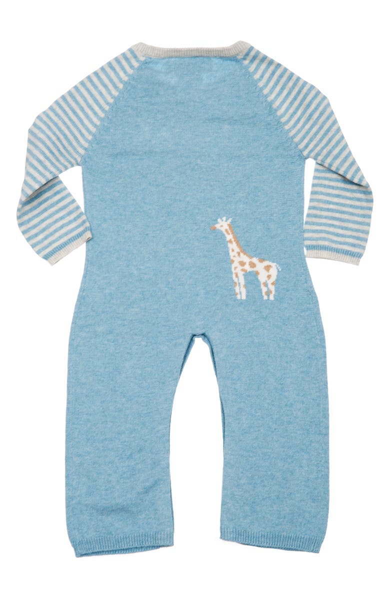 Lucky Jade Cameron Giraffe Cotton & Cashmere Romper, Alternate, color, 