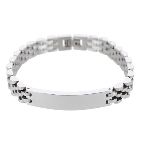 Signet ID Metal Link Bracelet