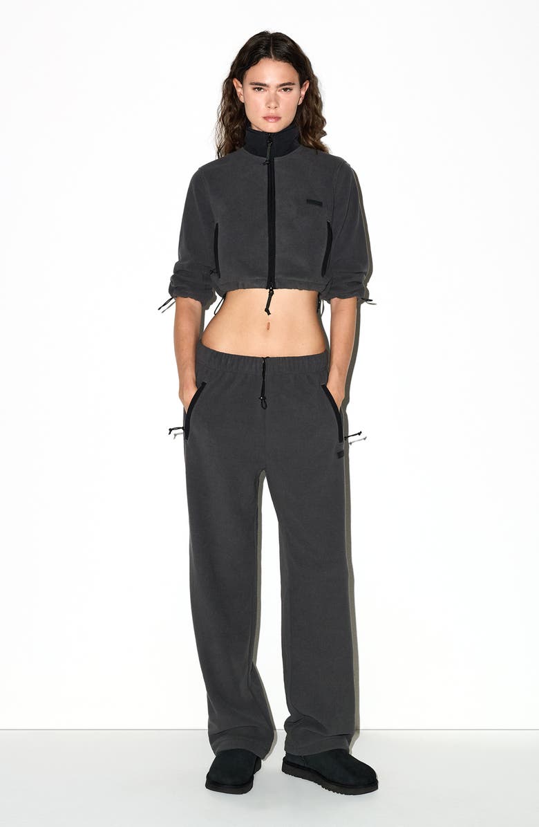 SKIMS Outdoor Fleece Straight Leg Pants, Alternate, color, Ash