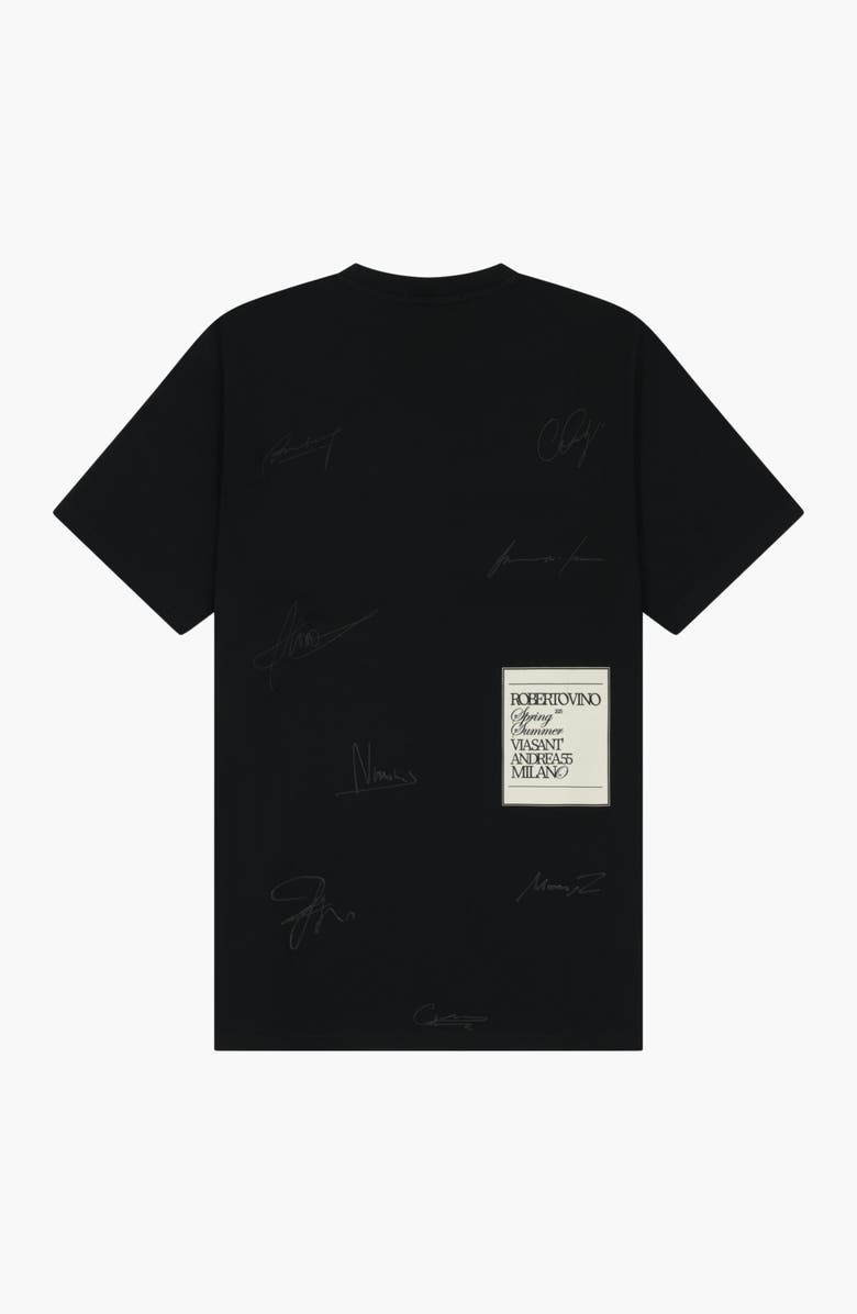 Roberto Vino Signature Slim Fit Tee, Alternate, color, Black