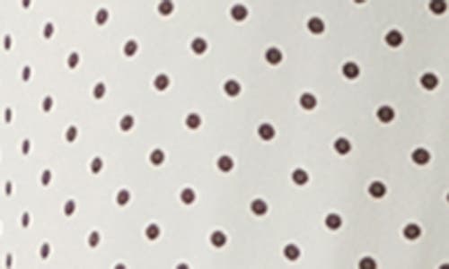 Lk Bennett Cody Ruffle Polka Dot Button-up Shirt In Cream