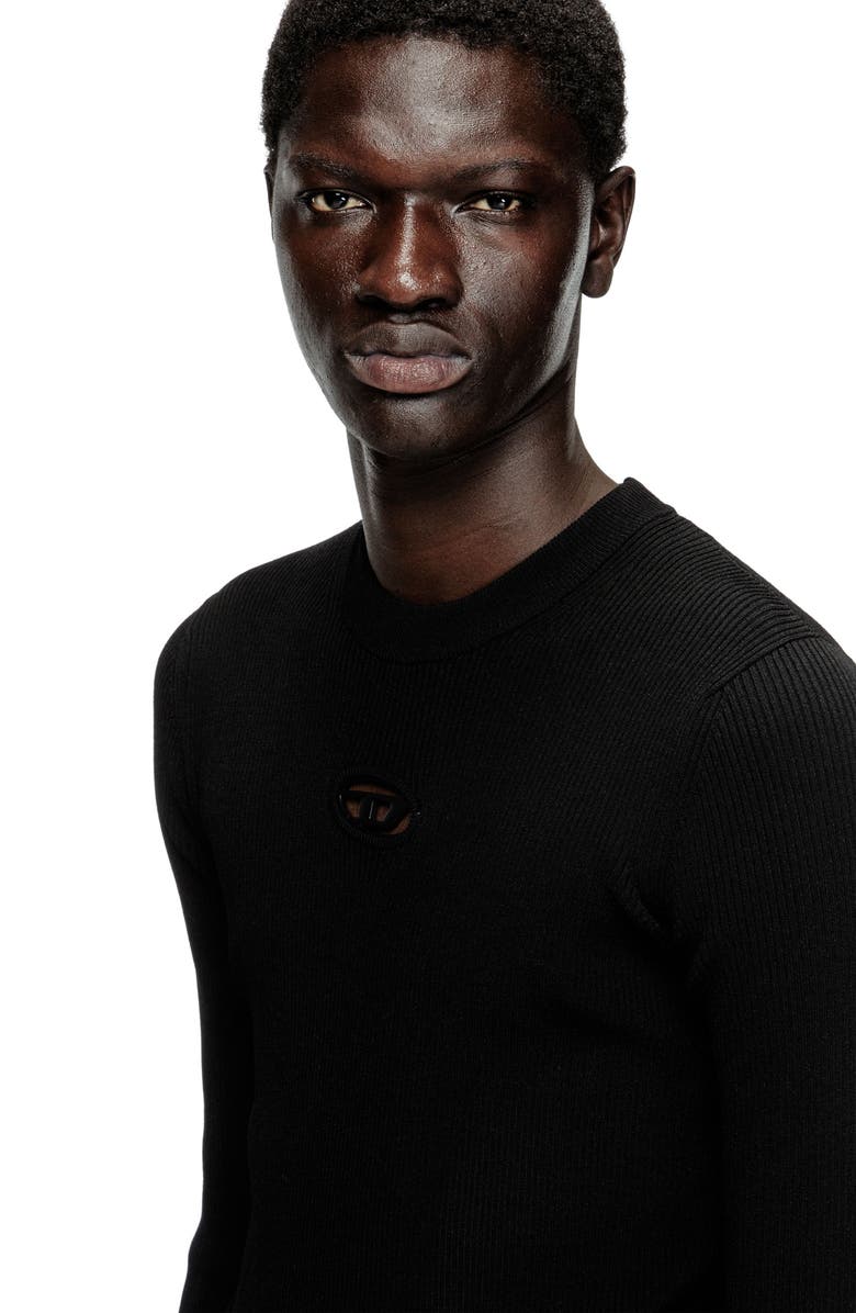 DIESEL<sup>®</sup> K-Zackary Rib Logo Sweater, Alternate, color, 