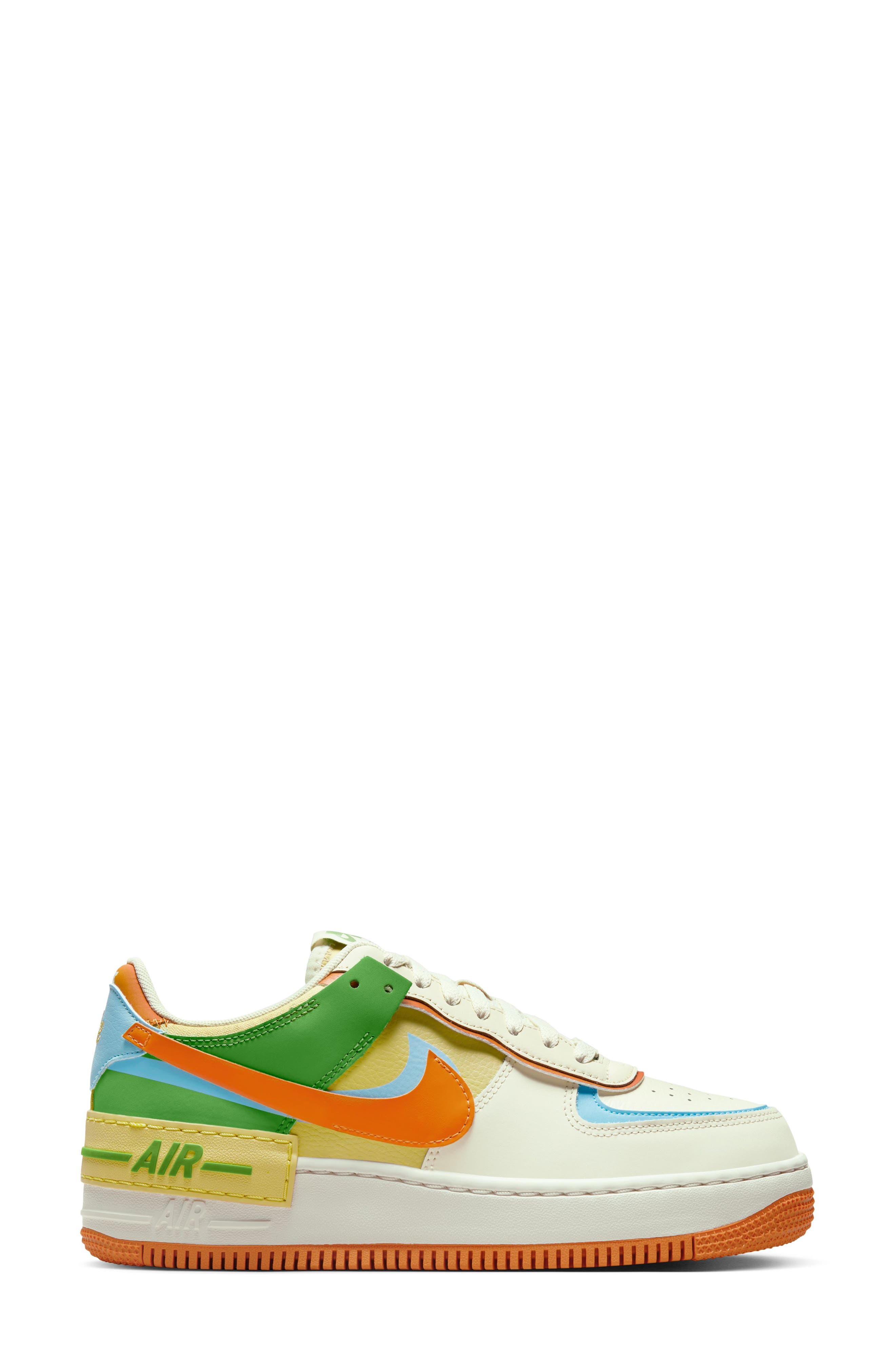 Air Force 1 Shadow Sneaker, Alternate, color, 103 COCONUT/ MONARCH/ BLUE