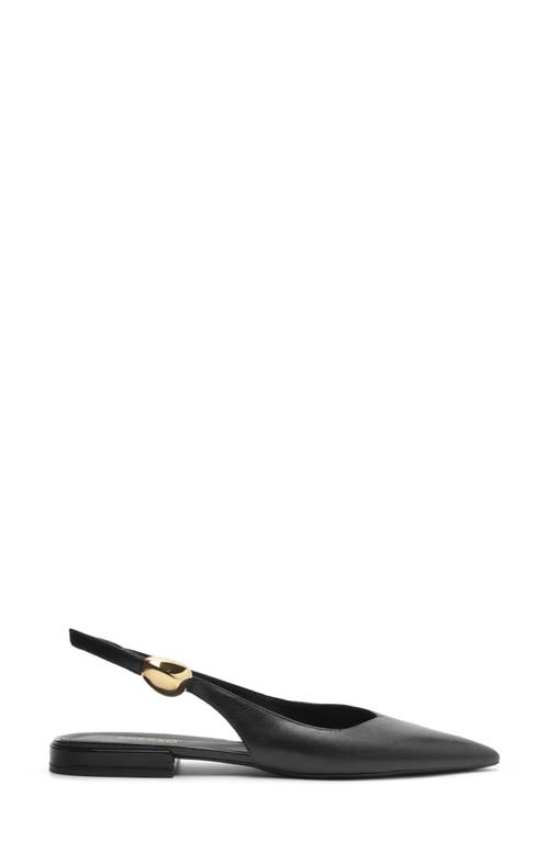 Arezzo Farrah Slingback Pointed Toe Flat In Black